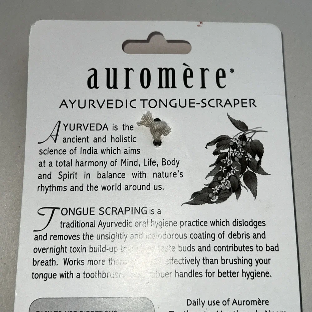 Auromere Tongue Cleaner, Ancient Oral Hygiene, Eco Friendly‎ Zero Waste